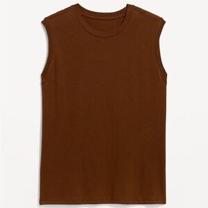 Sleeveless Brown Muscle Tee